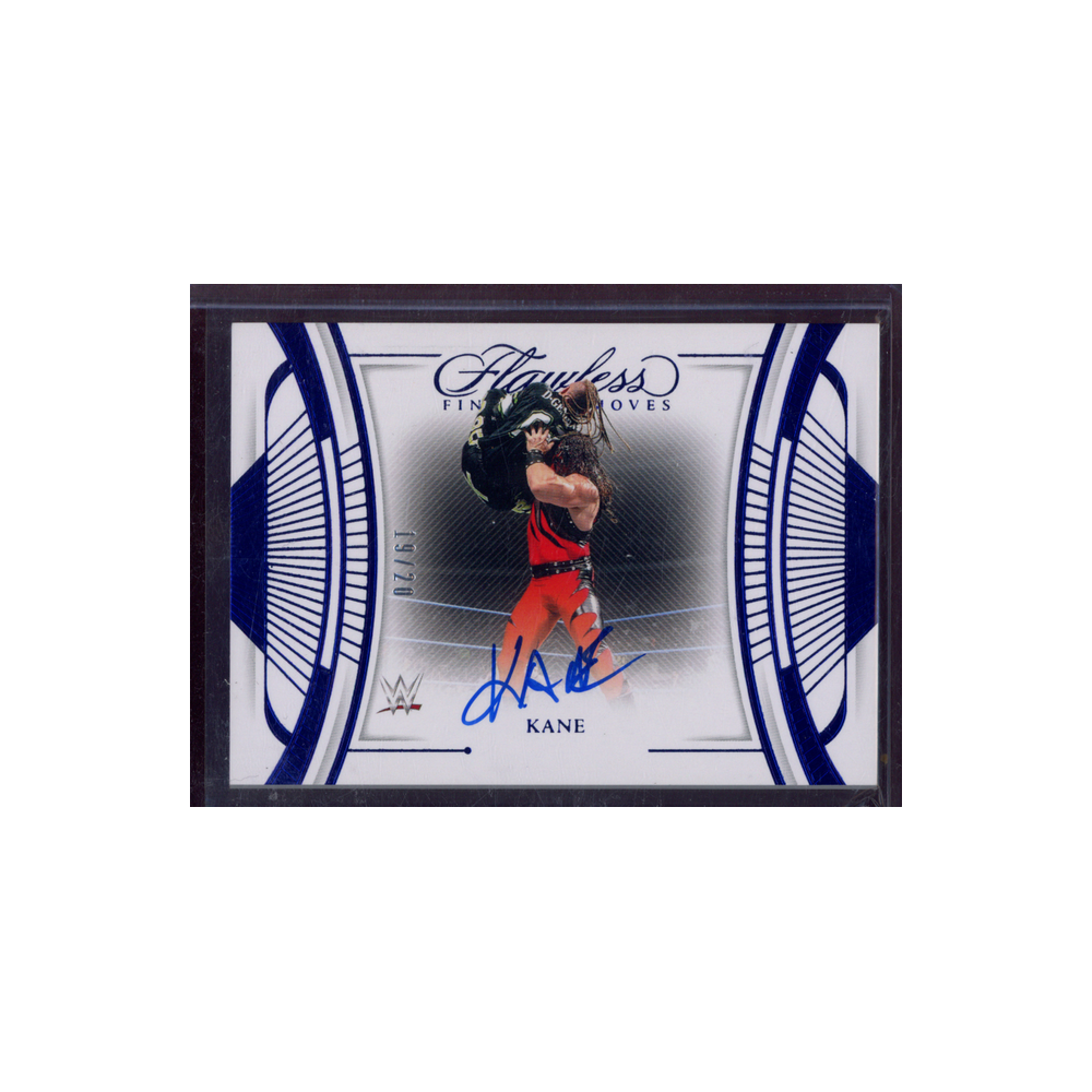 Kane 2024 Panini Flawless WWE Finishing Moves Auto Blue /20