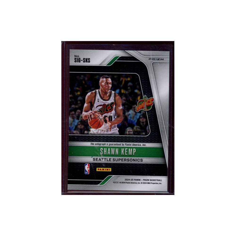 Shawn Kemp 2024-25 Panini Prizm Basketball Silver Auto