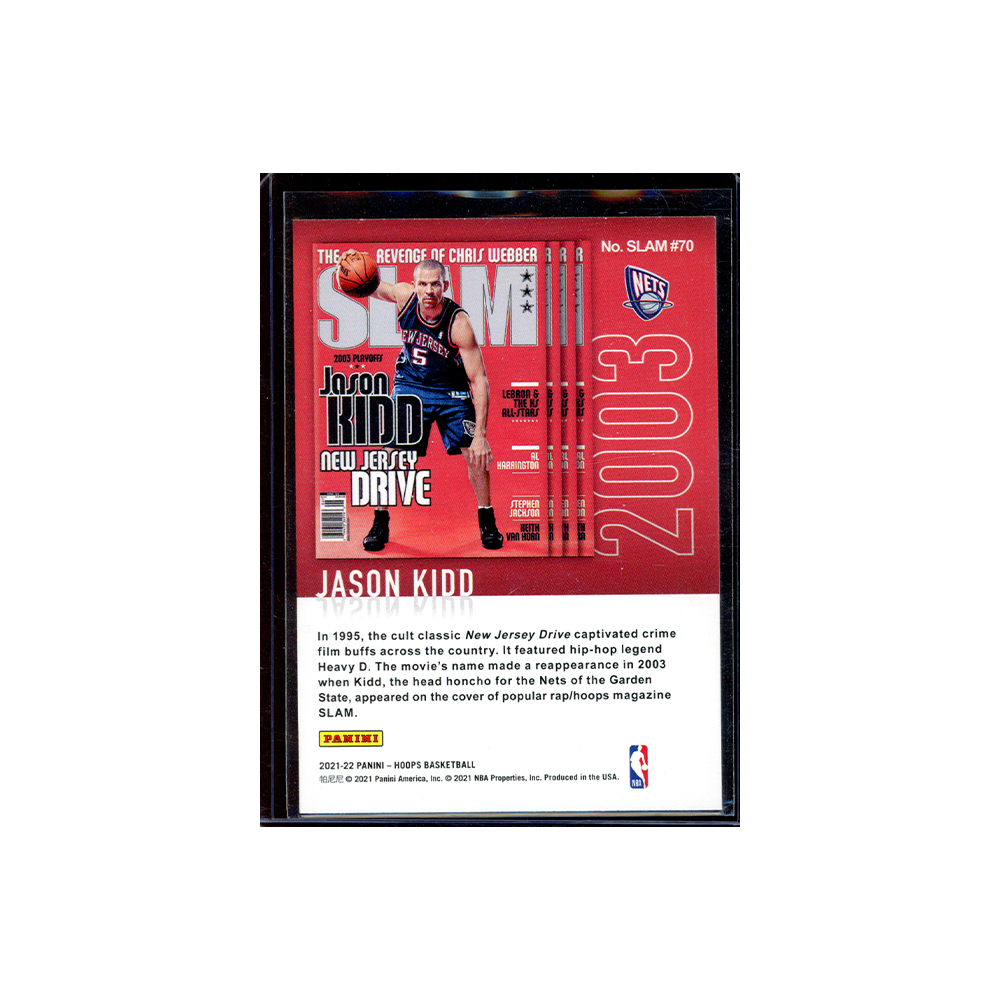 Jason Kidd 2021-22 Panini Hoops Basketball New Jersey Drive Slam
