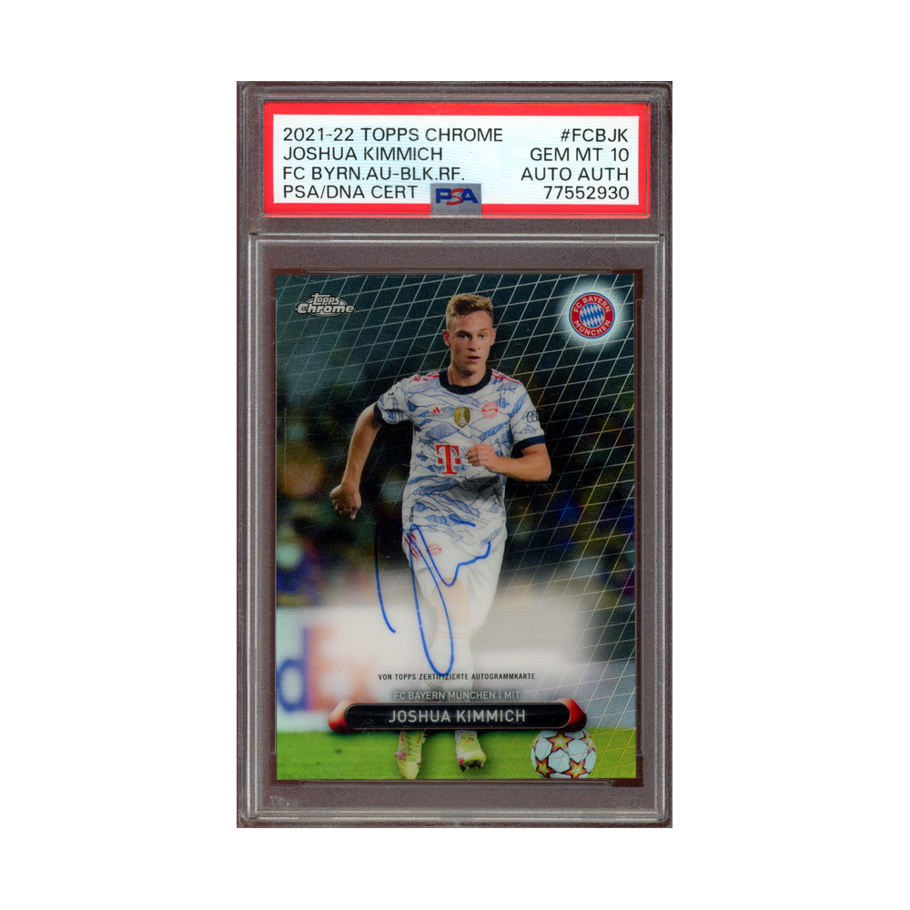 Joshua Kimmich 2021-22 Topps Chrome Auto Black Refractor /15 PSA 10