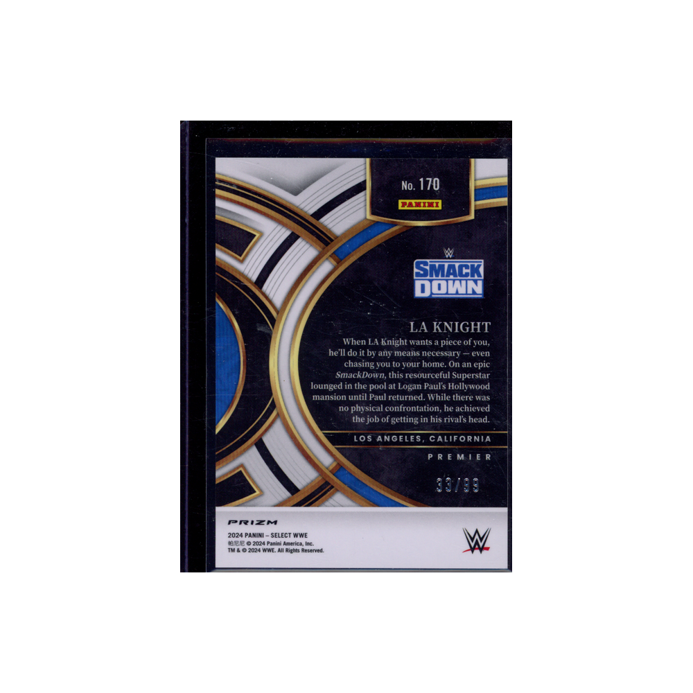 LA Knight 2024 Panini Select WWE Purple /99