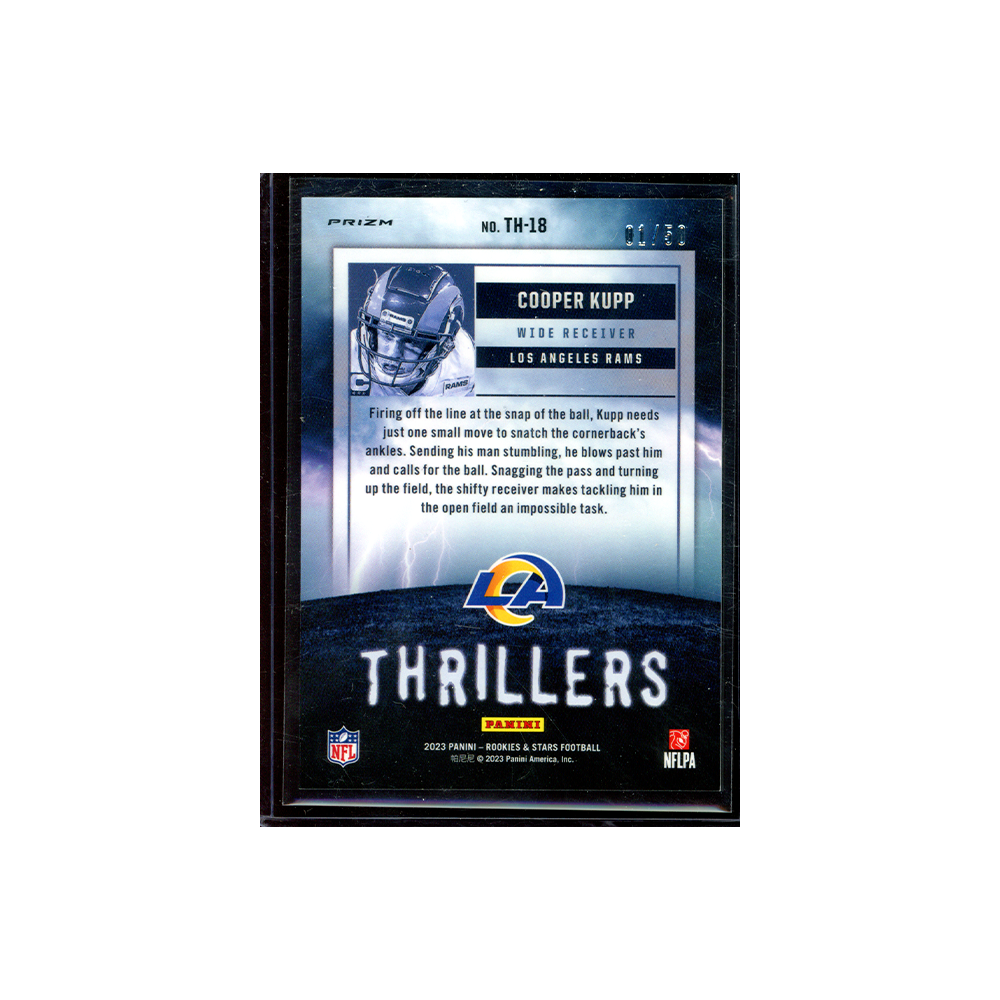 Cooper Kupp 2023 Panini Rookies & Stars Football Thrillers Blue /50