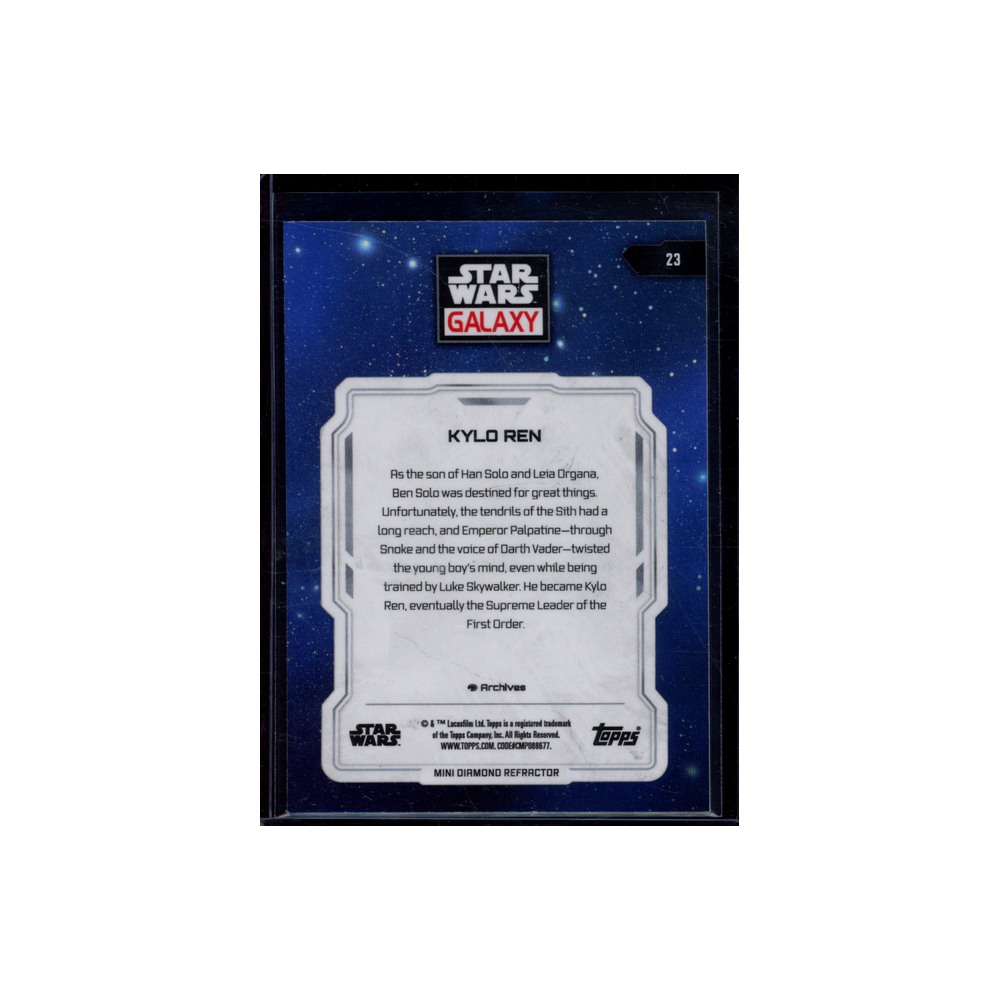 Kylo Ren 2024 Topps Star Wars Galaxy Chrome Refractor
