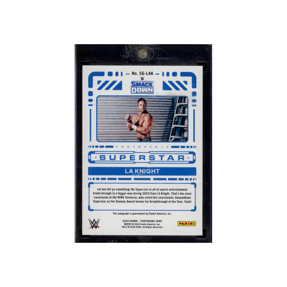 LA Knight 2024 Panini Photogenic WWE Superstar Auto Maze /25