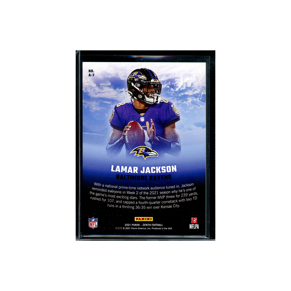 Lamar Jackson 2021 Panini Zenith Football Aerial