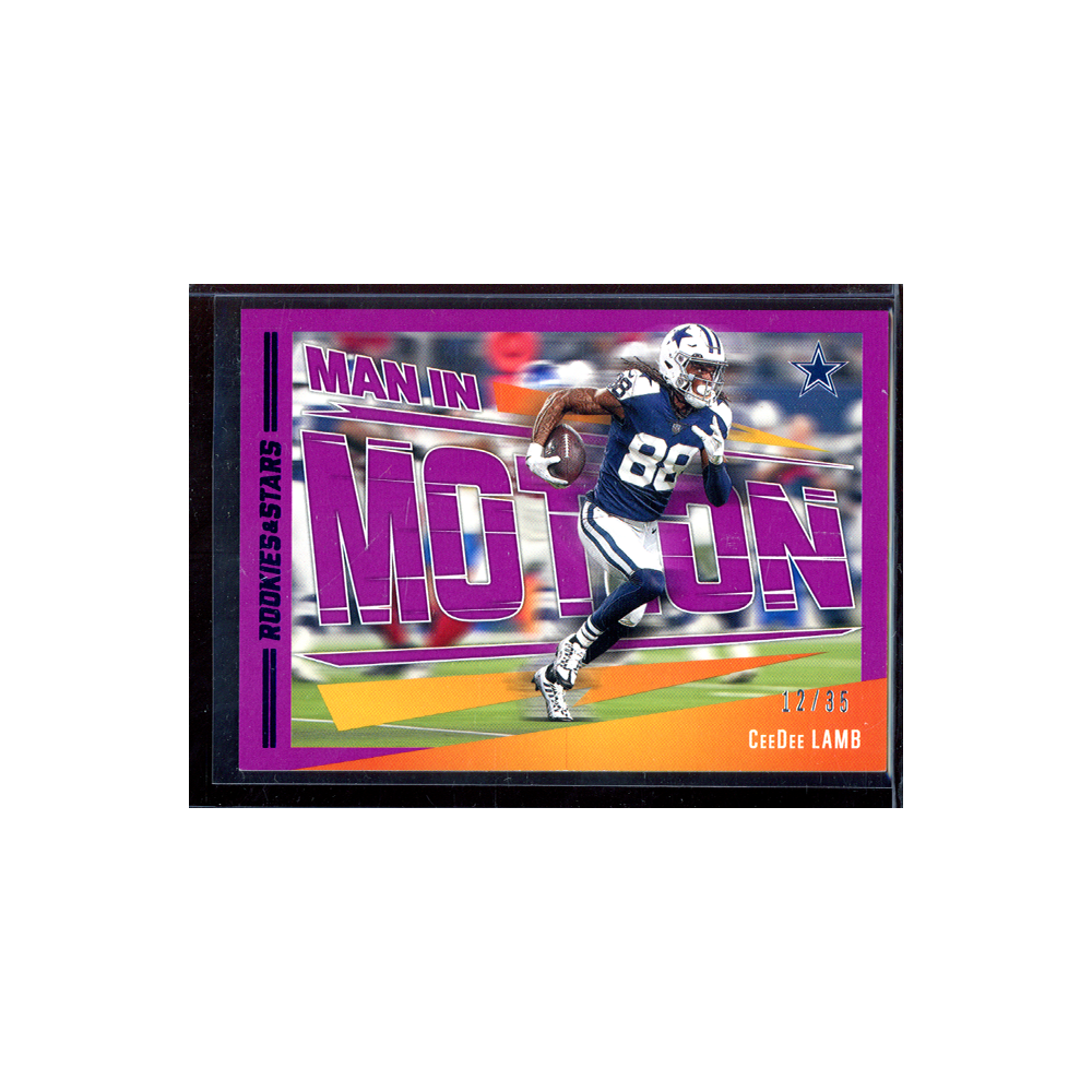 CeeDee Lamb 2023 Panini Rookies & Stars Football Man in Motion Purple /35