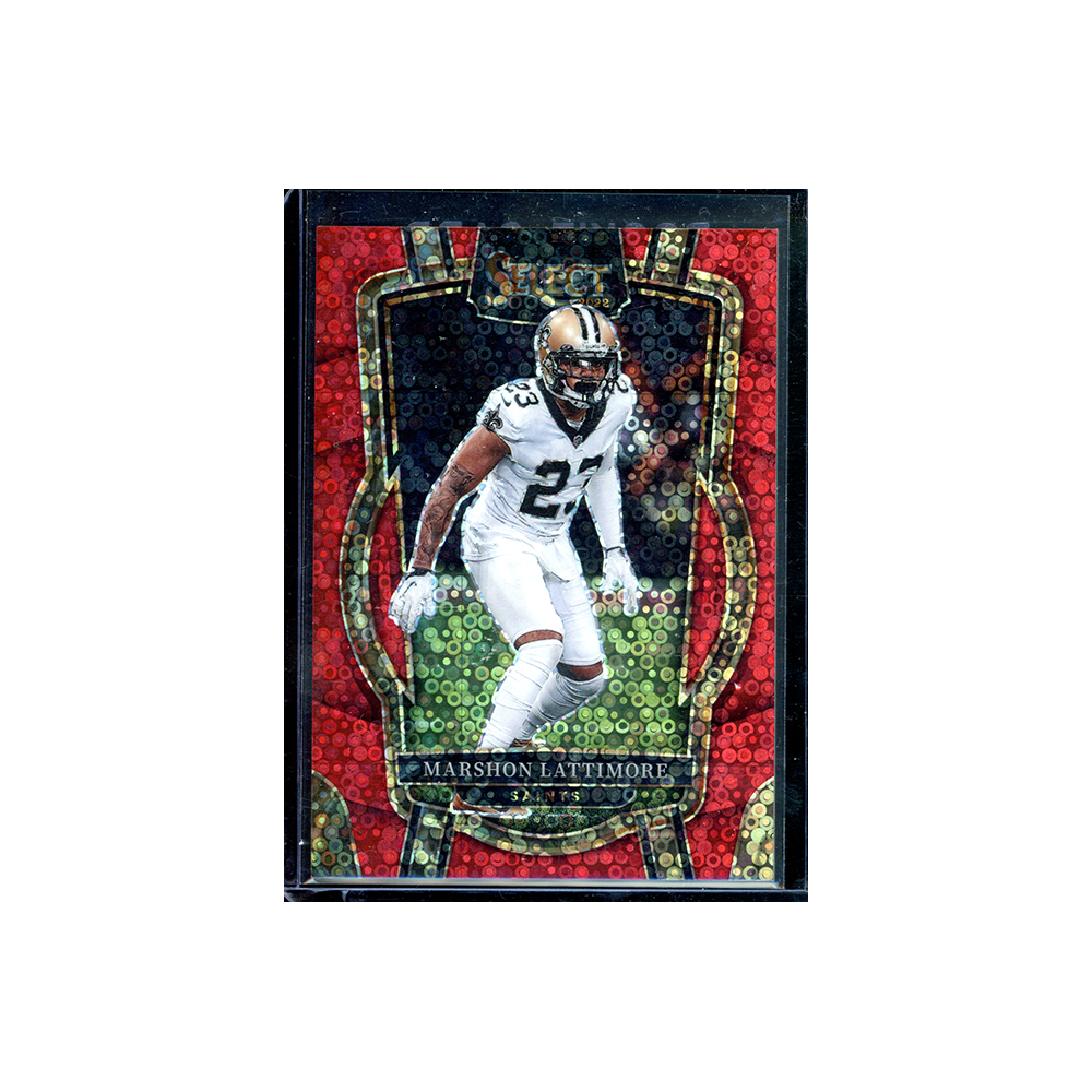 Marshon Lattimore 2022 Panini Selelct Football Red Disco /49