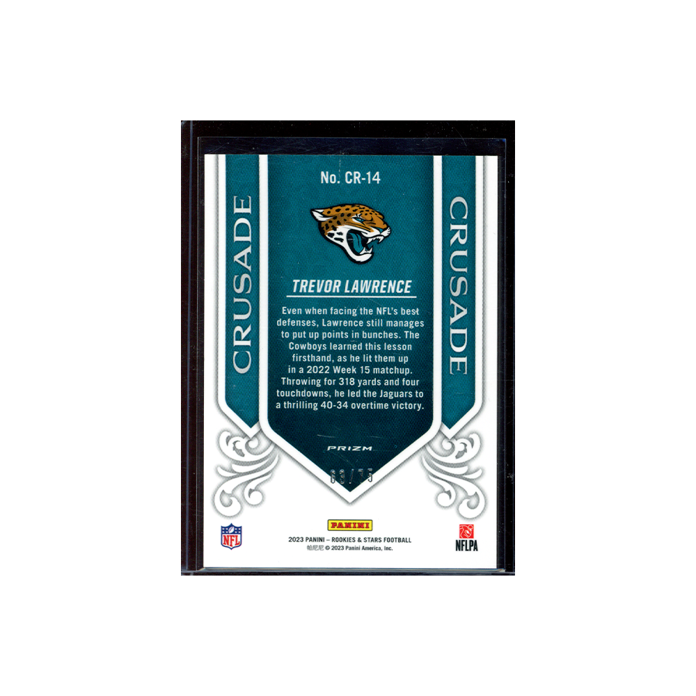 Trevor Lawrence 2023 Panini Rookies & Stars Football Crusade Pink /75