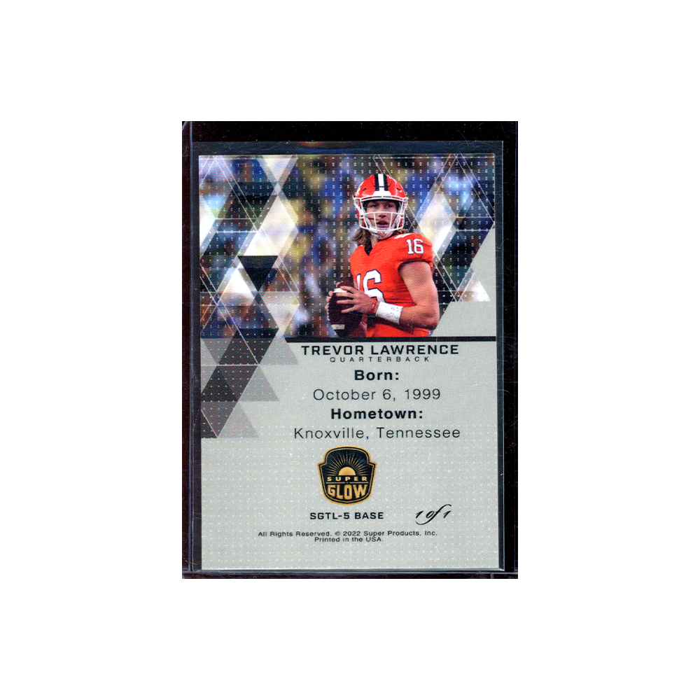 Trevor Lawrence 2022 Super Glow Football 1/1