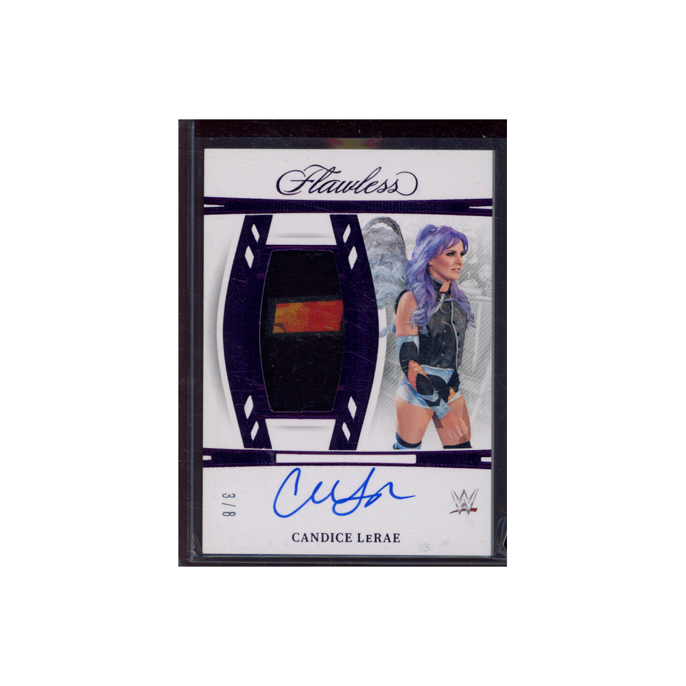 Candice LeRae 2024 Panini Flawless WWE Patch Auto Purple /8