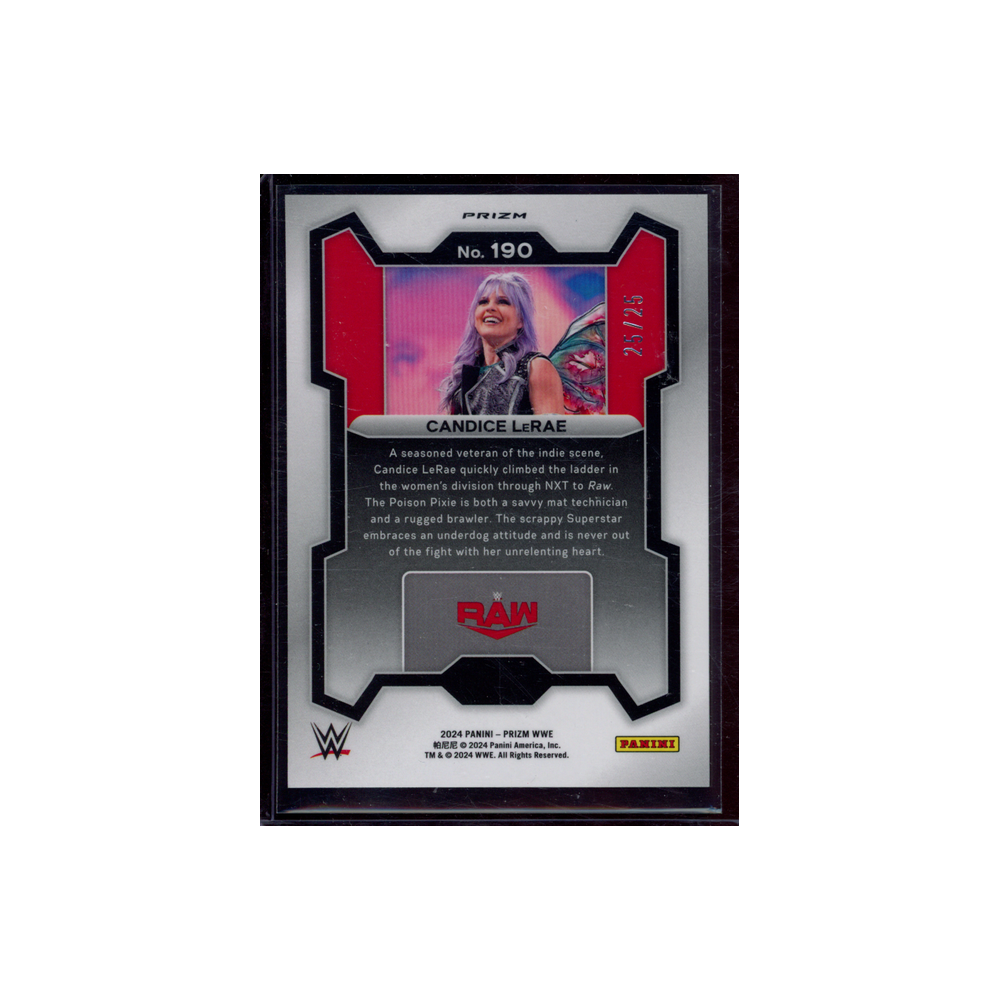 Candice LeRae 2024 Panini Prizm WWE Green Pulsar Prizm /25