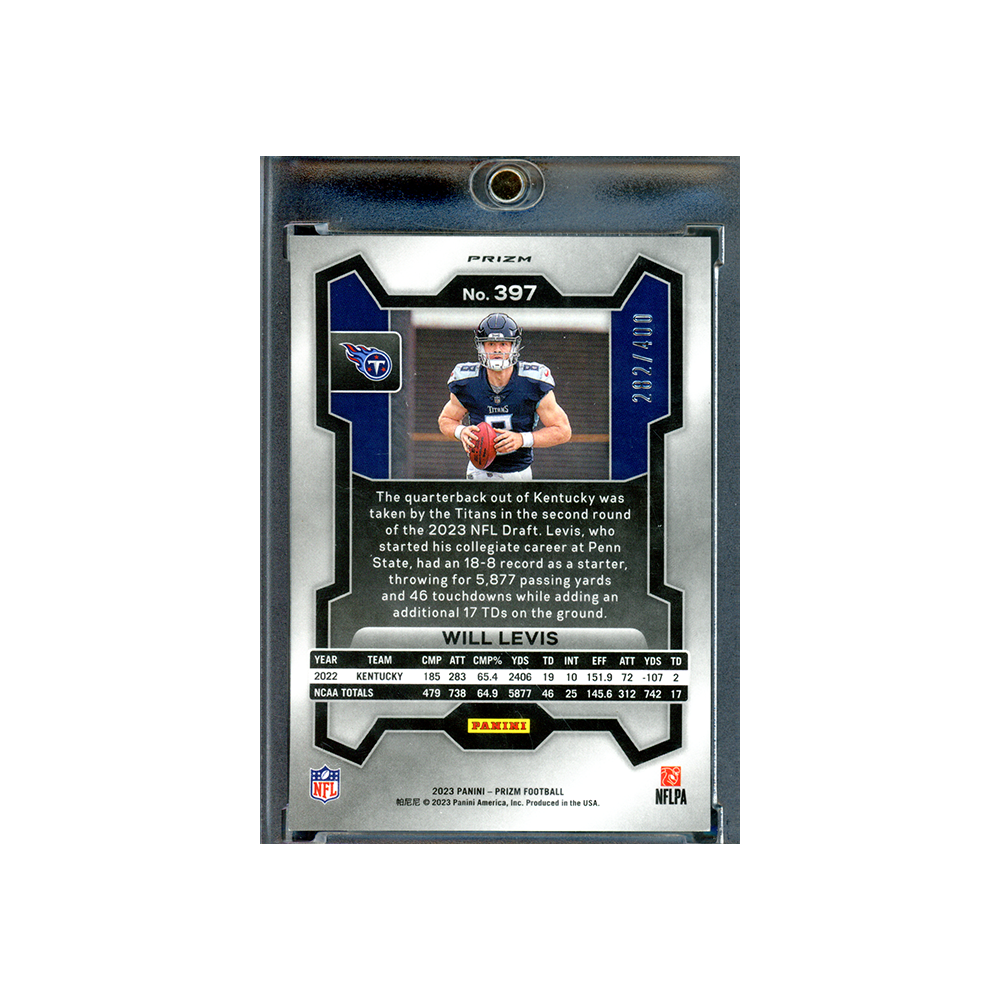 Will Levi's 2023 Panini Prizm Football Pandora Prizm Rookie /400