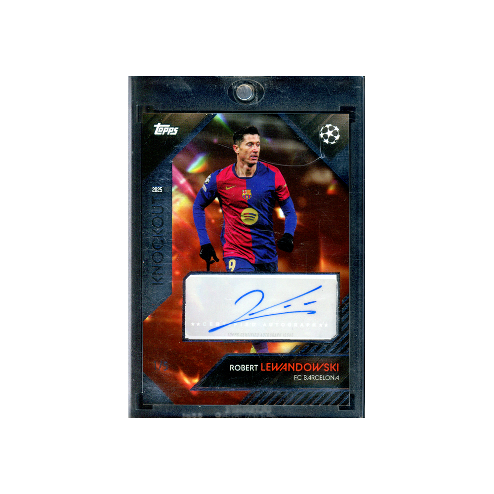 Robert Lewandowski 2024/25 Topps UCC Knockout Auto Red /5