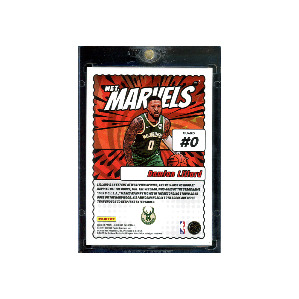 Damian Lillard 2023-24 Panini Donruss Basketball Net Marvels Red /25