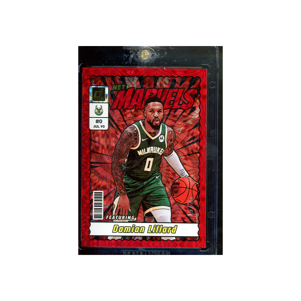 Damian Lillard 2023-24 Panini Donruss Basketball Net Marvels Red /25
