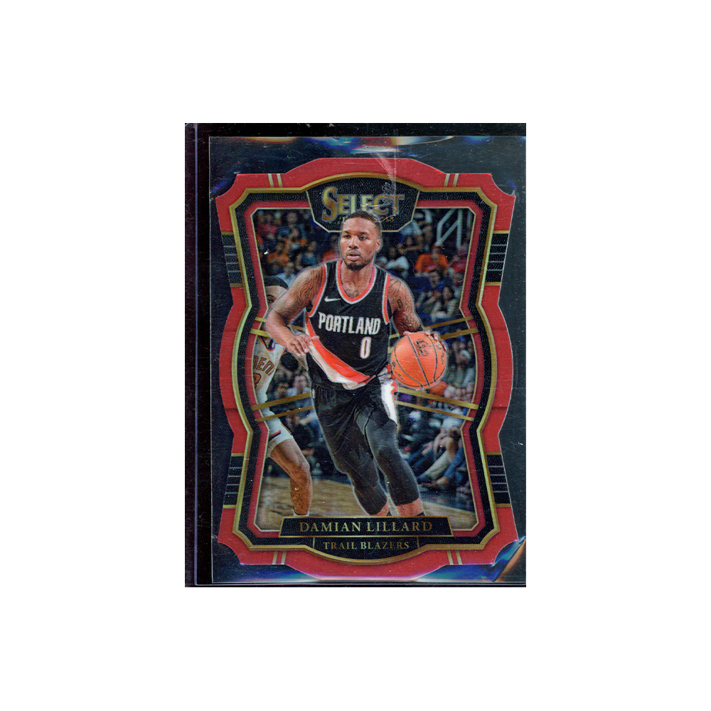 Damian Lillard 2017-18 Panini Select Basketball Die-Cut Red /135