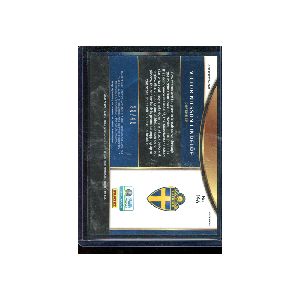 Victor Nilsson Lindelöf 2020 Panini Select Uefa Euro Soccer Camo Prizm /49