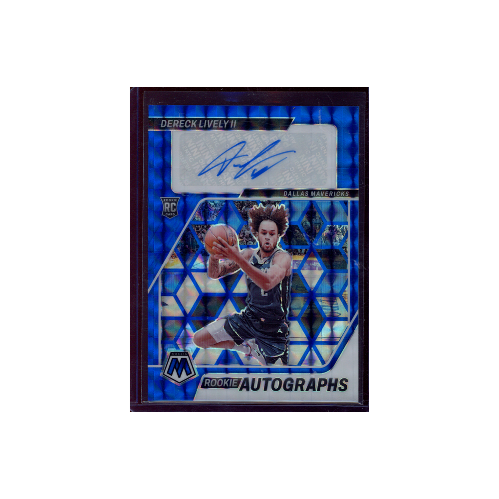 Dereck Lively II 2023-24 Panini Mosaic Basketball Rookie Auto Blue /49
