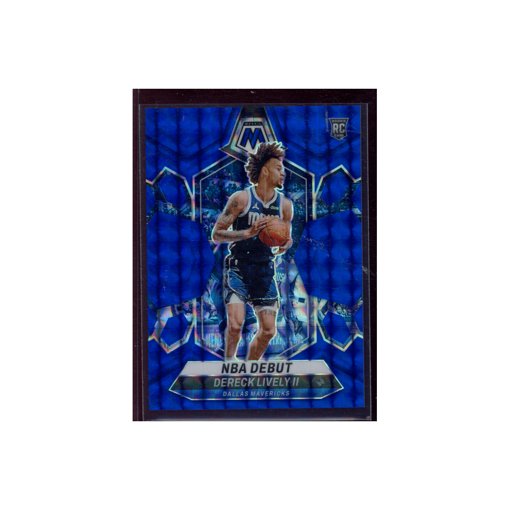 Dereck Lively II 2023-24 Panini Mosaic Basketball Rookie NBA Debut Blue /199