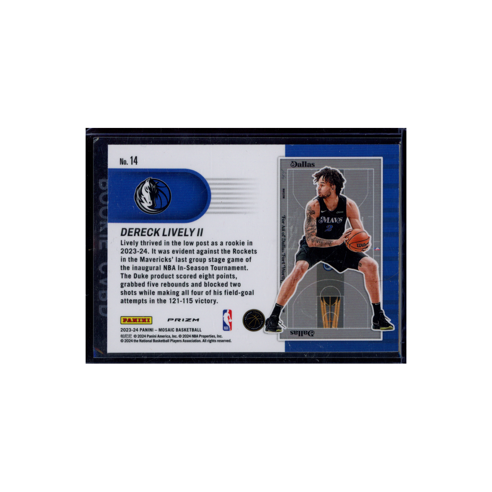 Dereck Lively II 2023-24 Panini Mosaic Basketball Rookie NBA In-Season Tournament