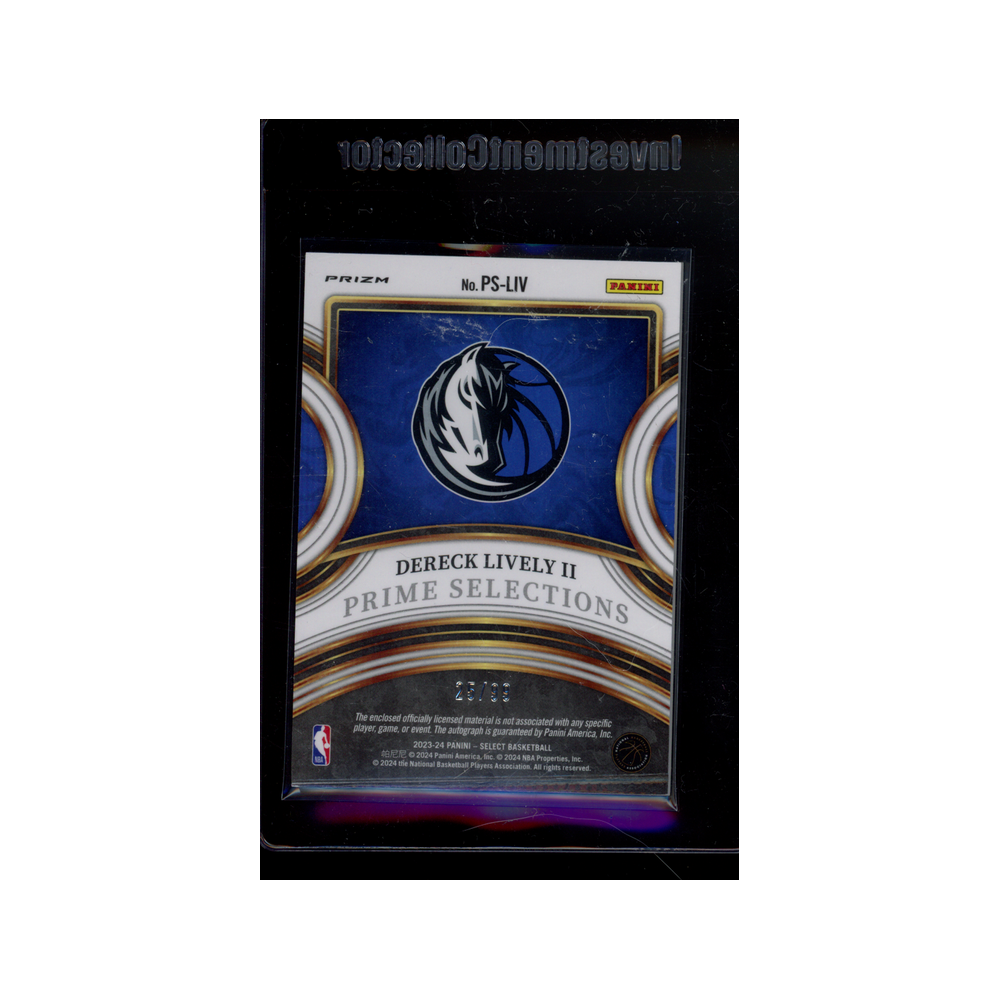 Dereck Lively II 2023-24 Panini Select Basketball Rookie Prime Selections /99