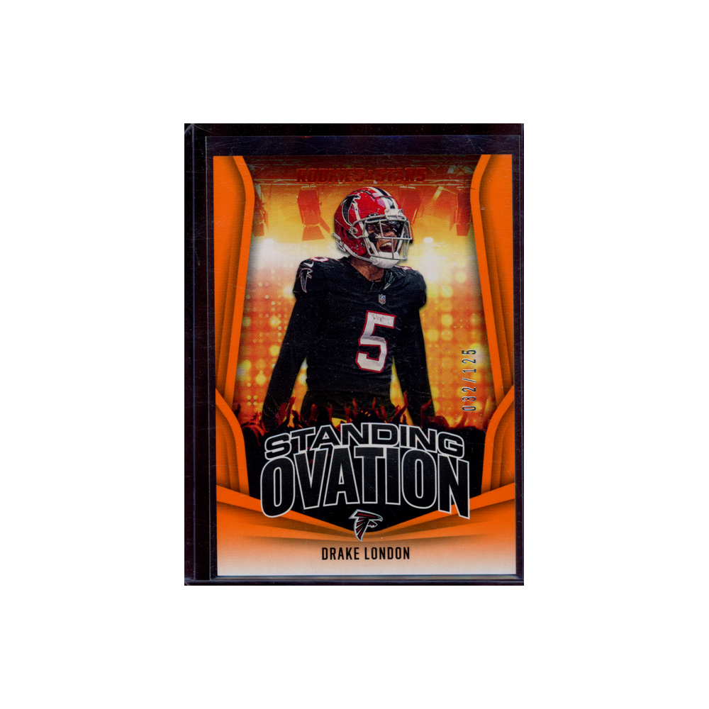 Drake London 2023 Panini Rookies & Stars Football Standing Ovation Orange /125