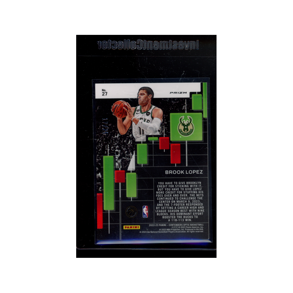 Brook Lopez 2022-23 Panini Contenders Optic Basketball Playing the Numbers Game /25