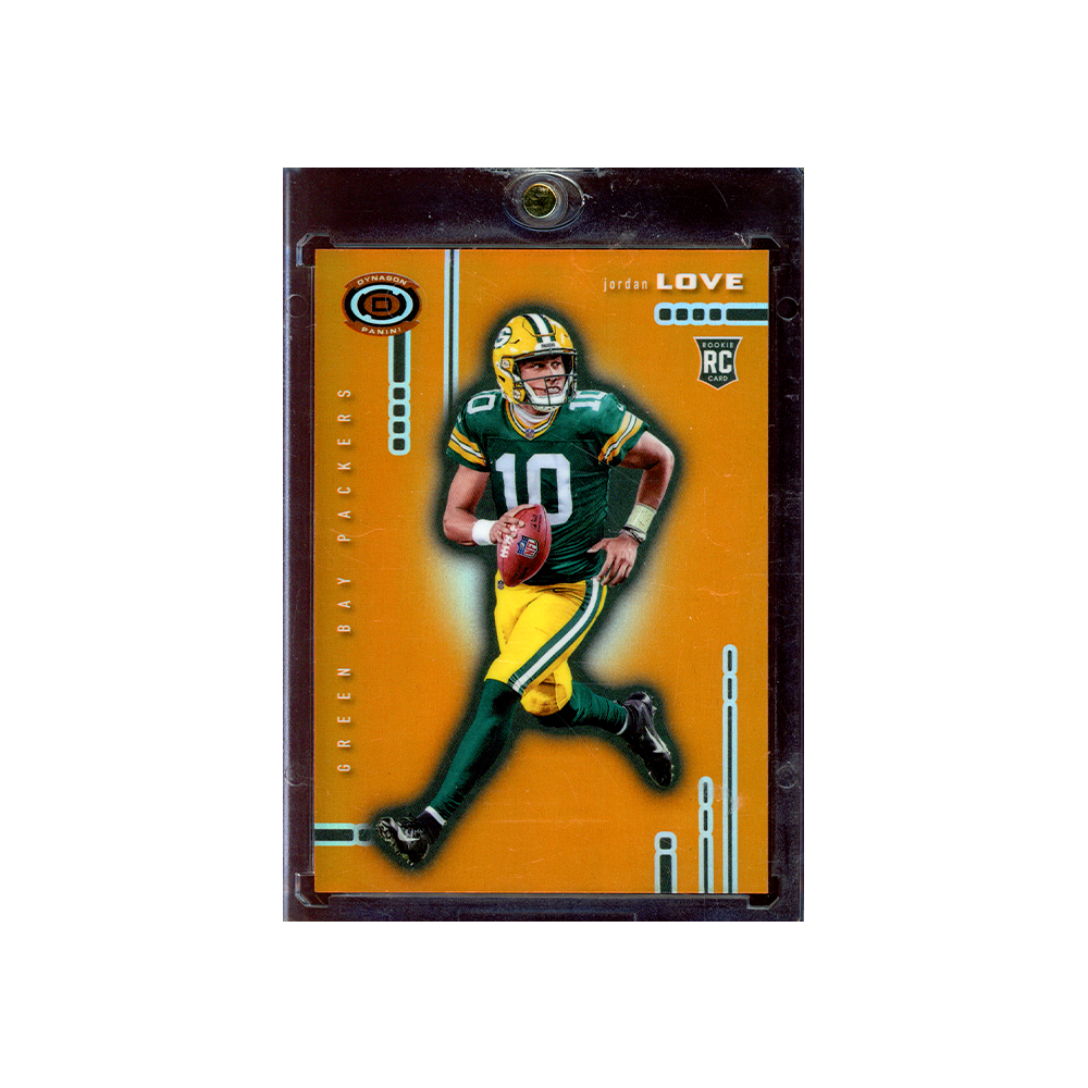 Jordan Love 2020 Panini Chronicles Dynagon Football Rookie Orange /75