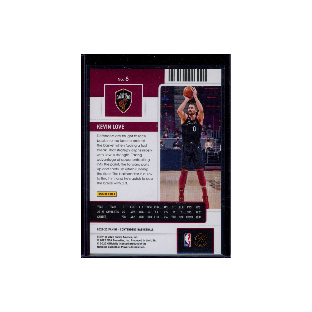 Kevin Love 2021-22 Panini Contenders Basketball First Round Ticket /149