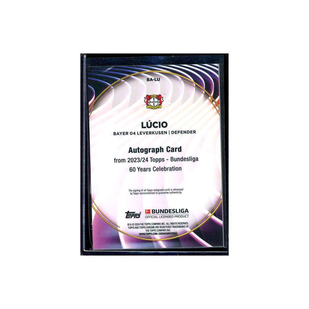 Lucio 2023-24 Topps 60 Years of Bundesliga Soccer Auto /40