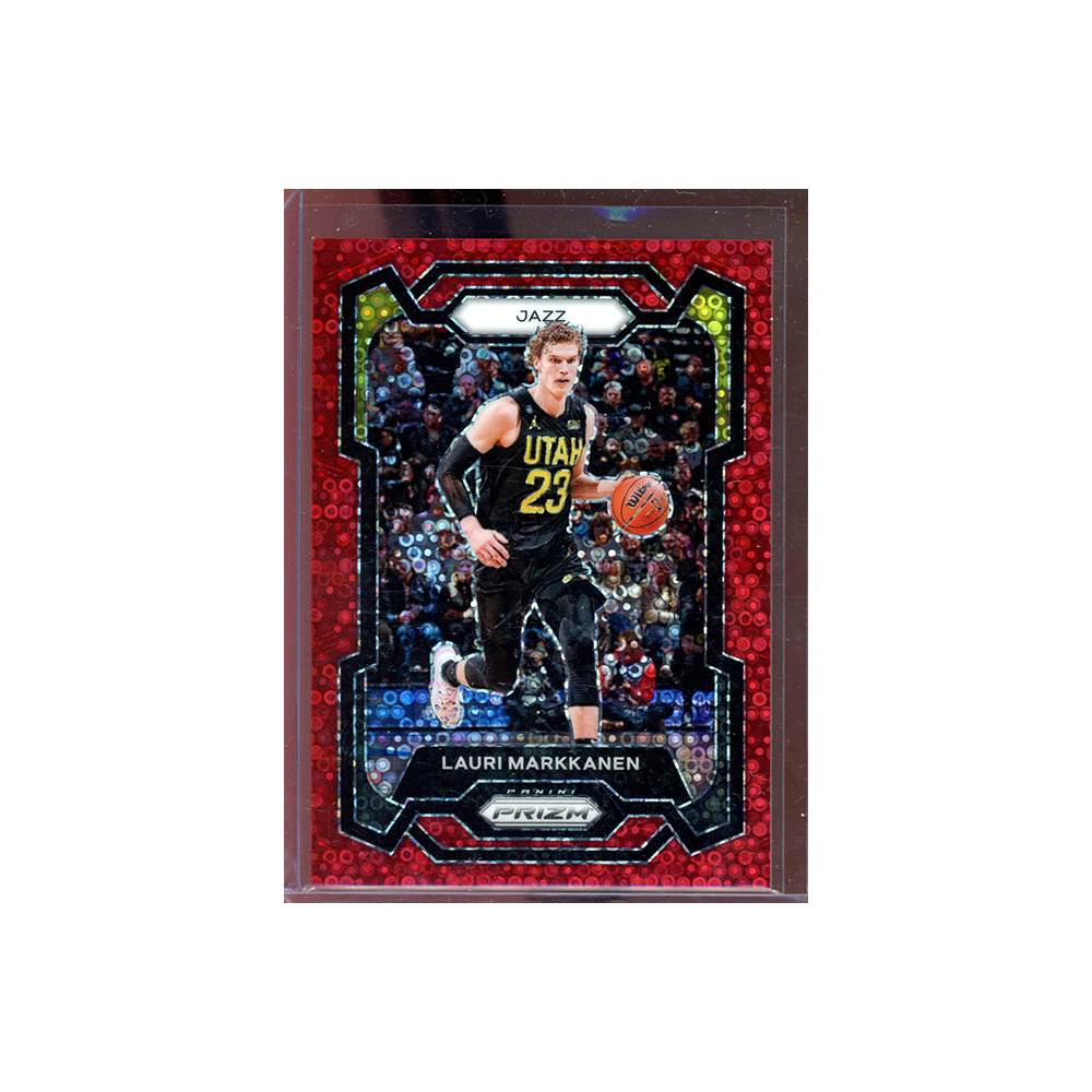 Lauri Markkanen 2023-24 Panini Prizm Basketball Fast Break Red Prizm /100
