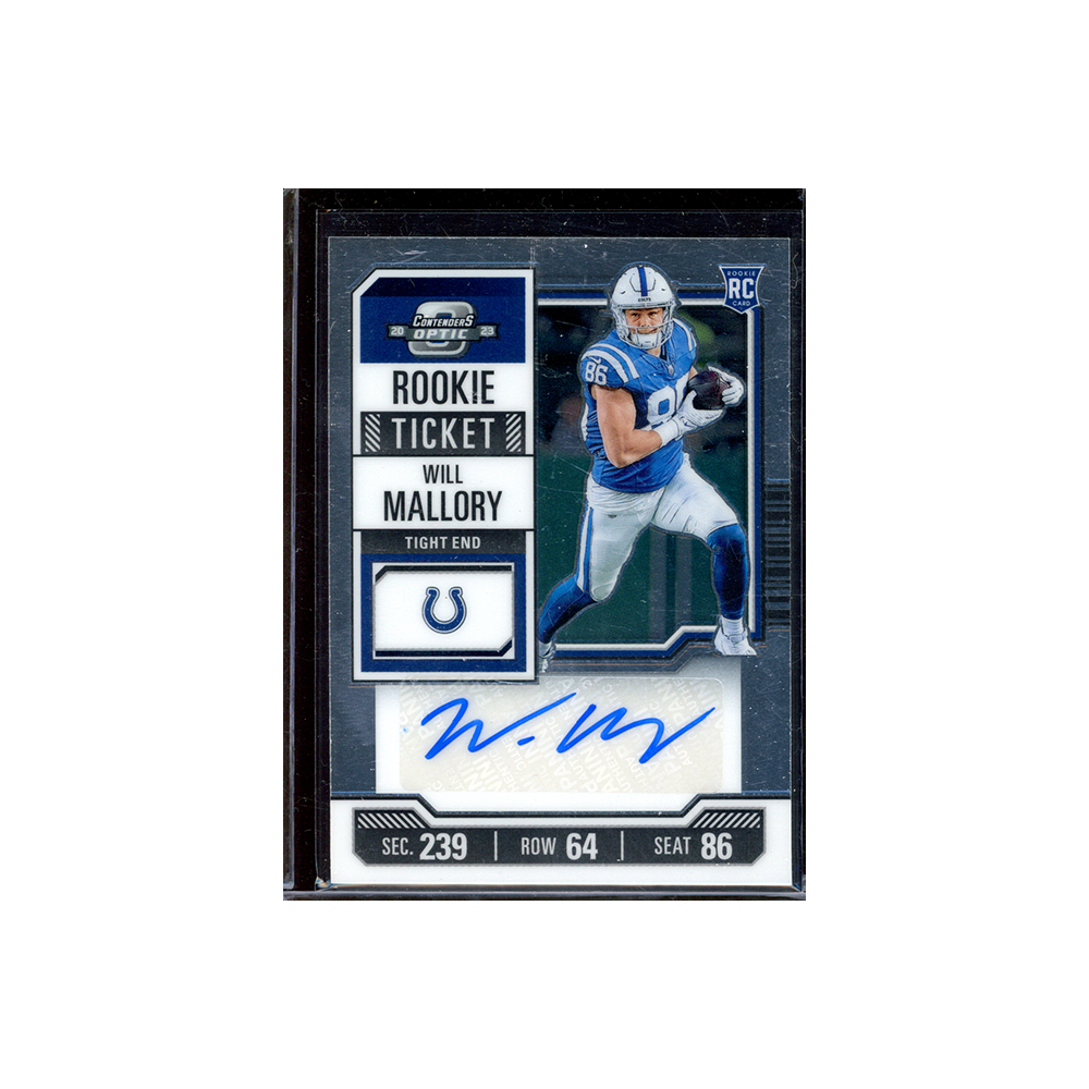 Will Mallory 2023 Panini Contenders Optic Football Rookie Ticket Auto