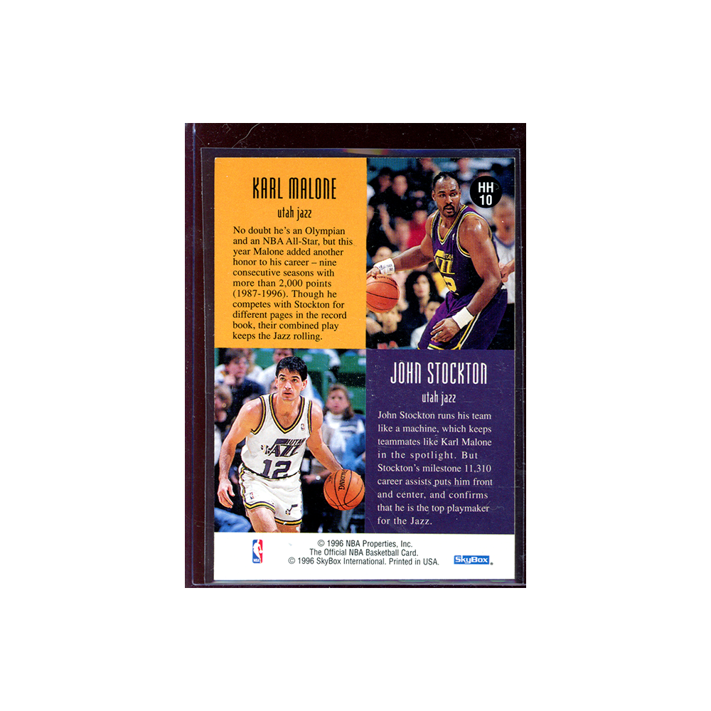 Malone / Stockton 1996 Hoops Basketball Head 2 Head
