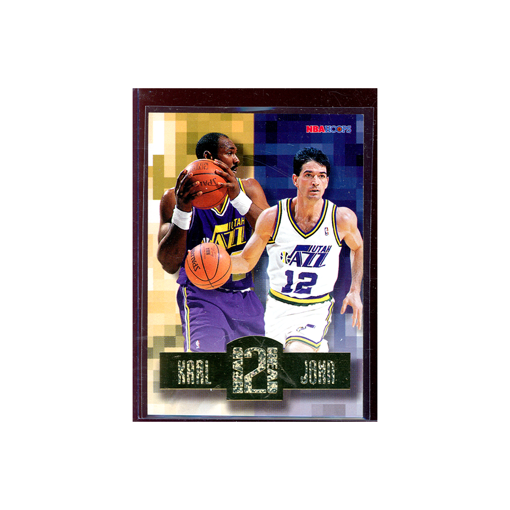 Malone / Stockton 1996 Hoops Basketball Head 2 Head