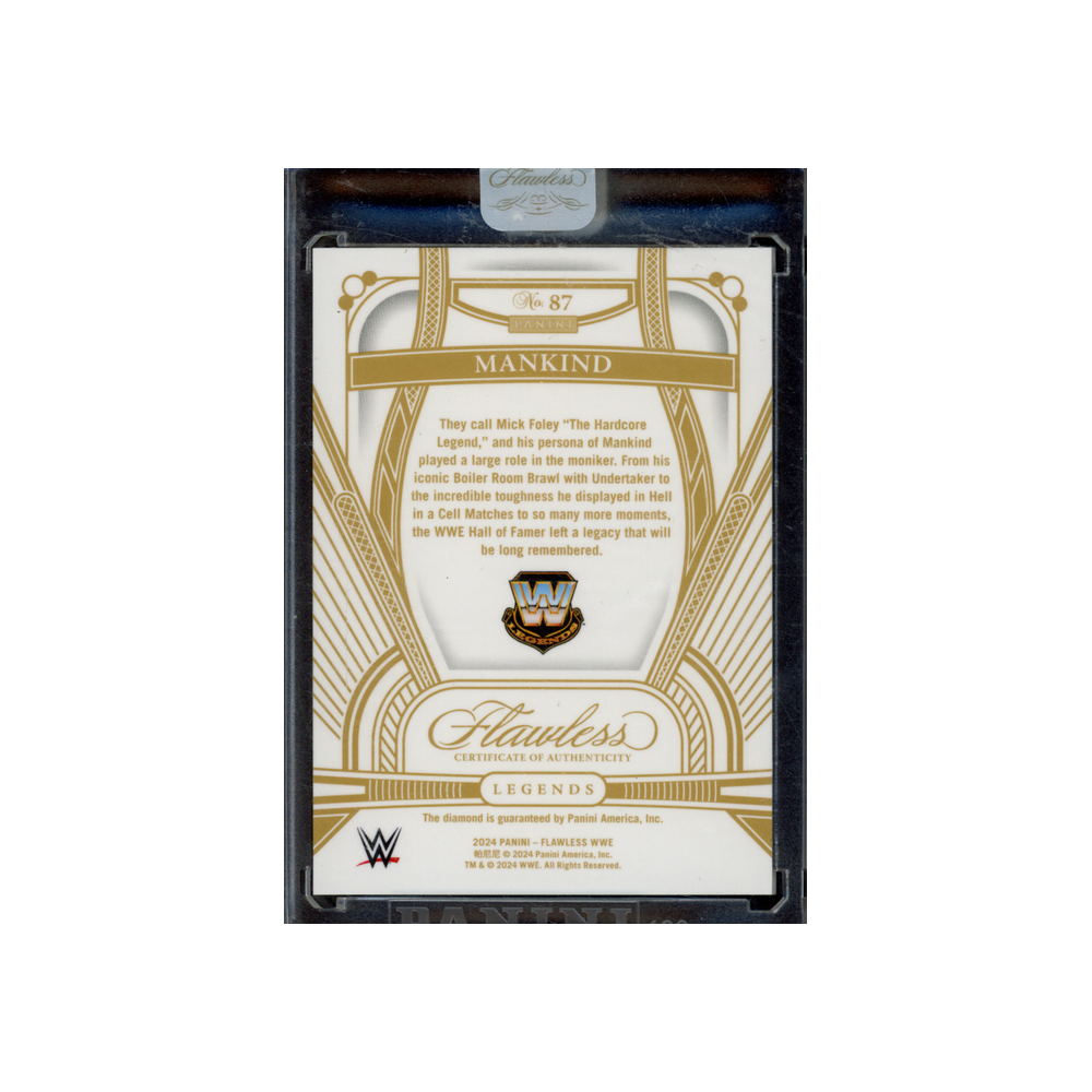 Mankind 2024 Panini Flawless WWE Legends Gold Diamond /25
