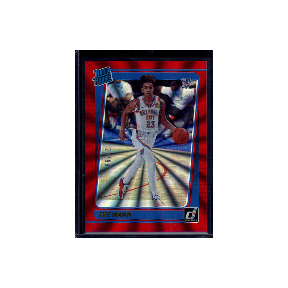Tre Mann 2021-22 Panini Donruss Basketball Rated Rookie Red Laser /99
