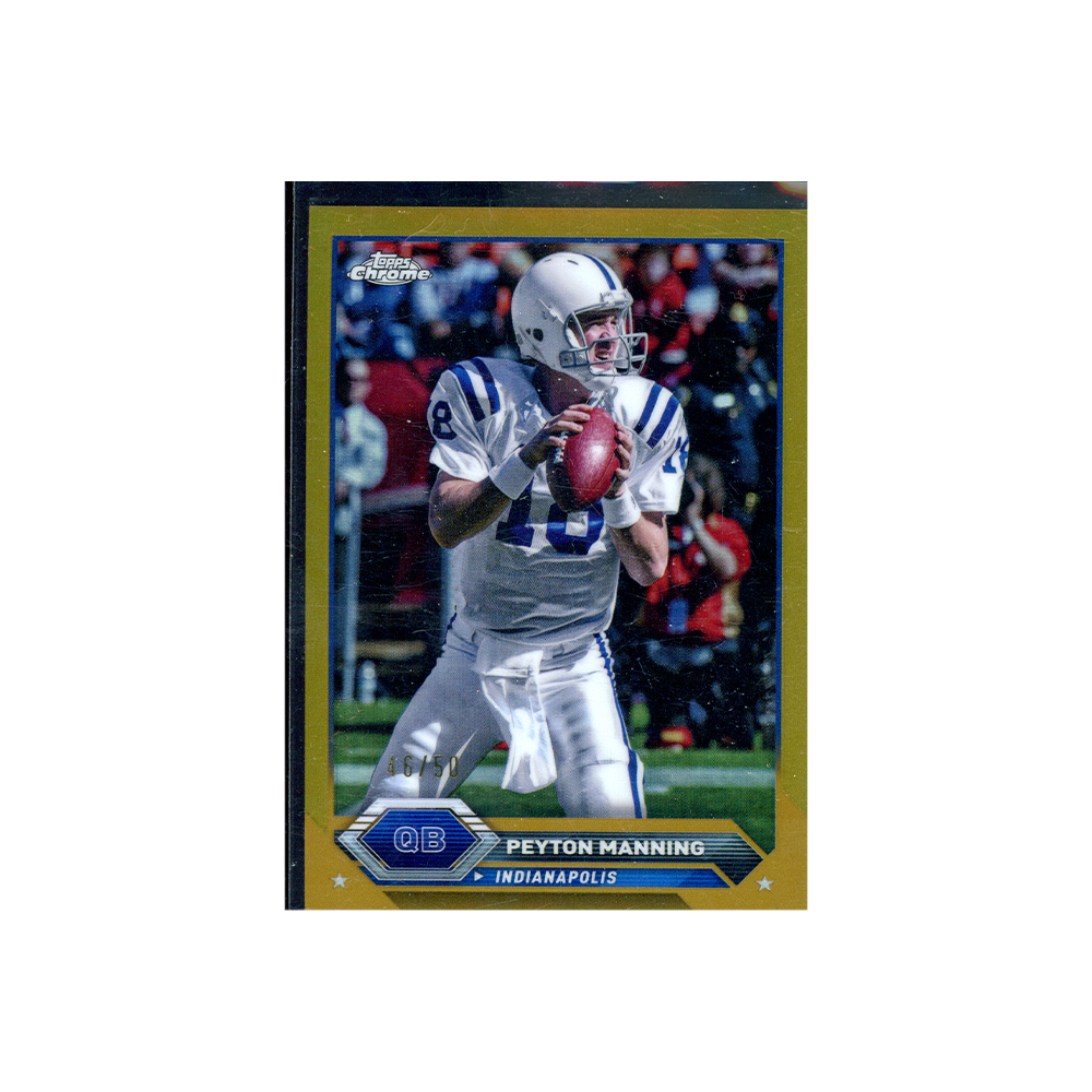 Peyton Manning 2024 Topps Composite Topps Chrome Gold Refractor /50