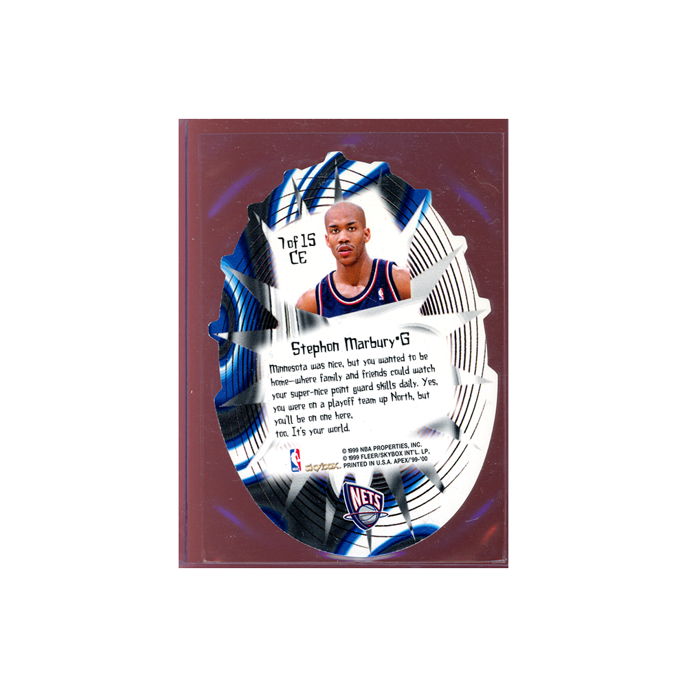Stephon Marbury 1999 Skybox Apex Cutting Edge Die-Cut