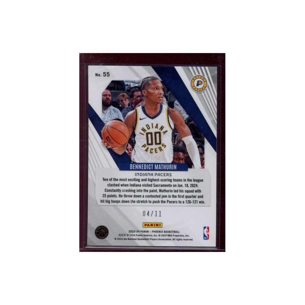 Benedict Mathurin 2023-24 Panini Phoenix Basketeball Red Pandora FOTL /11