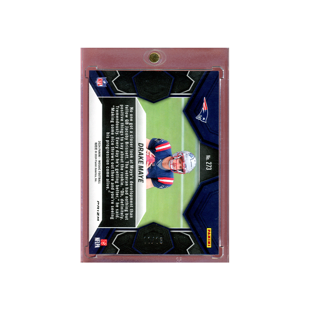 Drake Maye 2024 Panini Mosaic Football Pink Swirl Rookie NFL Debut /13