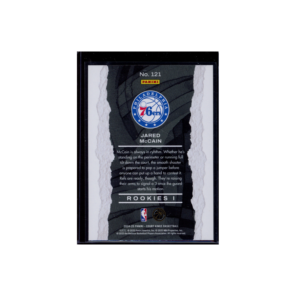 Jared McCain 2024-25 Panini Court Kings Basketball Rookies Level I