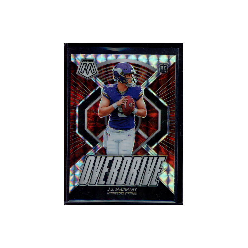 JJ McCarthy 2024 Panini Mosaic Football Overdrive Rookie Mosaic
