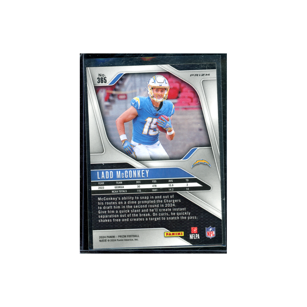 Ladd McConkey 2024 Prizm Football Lazer Prizm Rookie