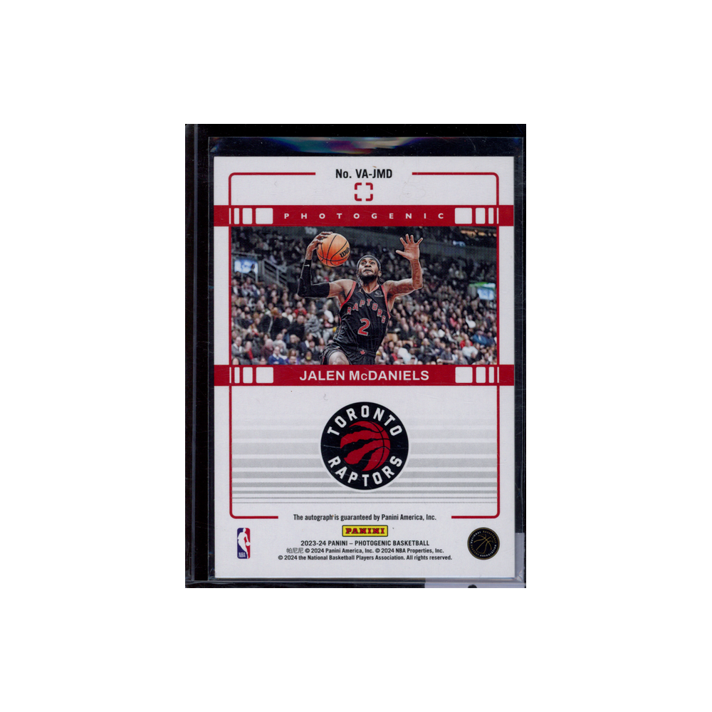 Jalen McDaniels 2023-24 Panini Photogenic Basketball Auto /5