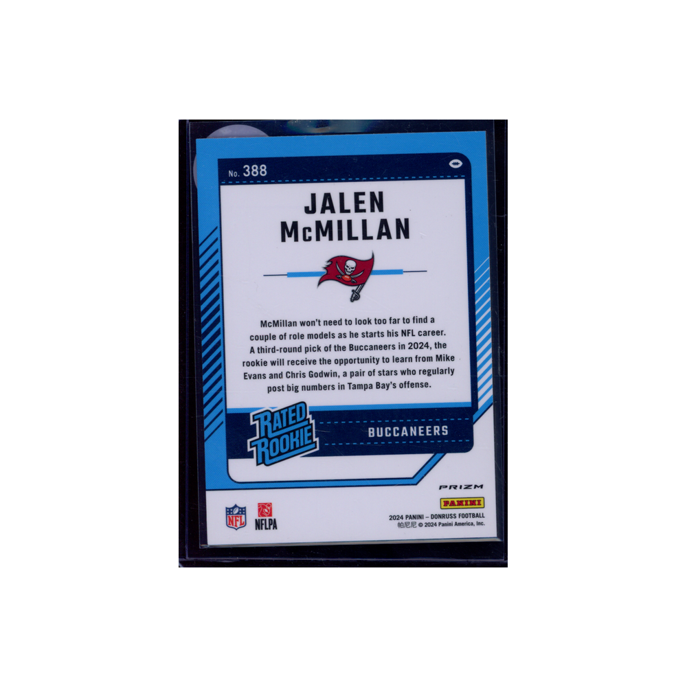Jalen McMillan 2024 Panini Donruss Football Rated Rookie Optic Preview Pink