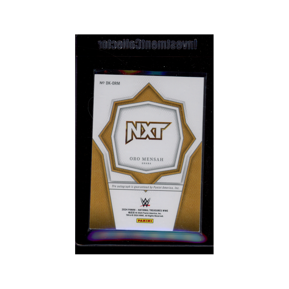 Oro Mensah 2024 Panini National Treasures WWE Definitive Ink Auto Gold /10