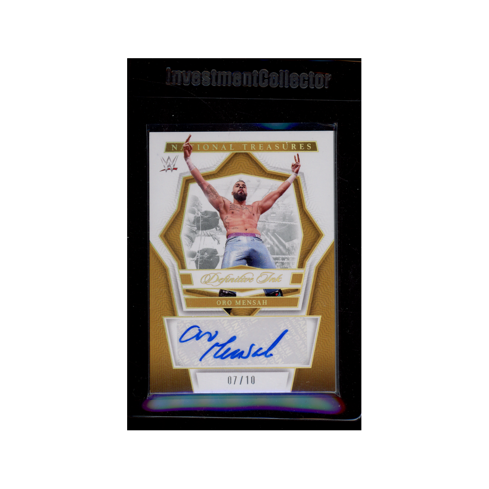 Oro Mensah 2024 Panini National Treasures WWE Definitive Ink Auto Gold /10