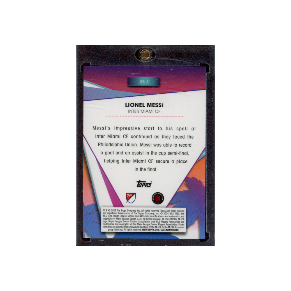 Lionel Messi 2024 Topps Chrome MLS South Beach Orange Refractor /25