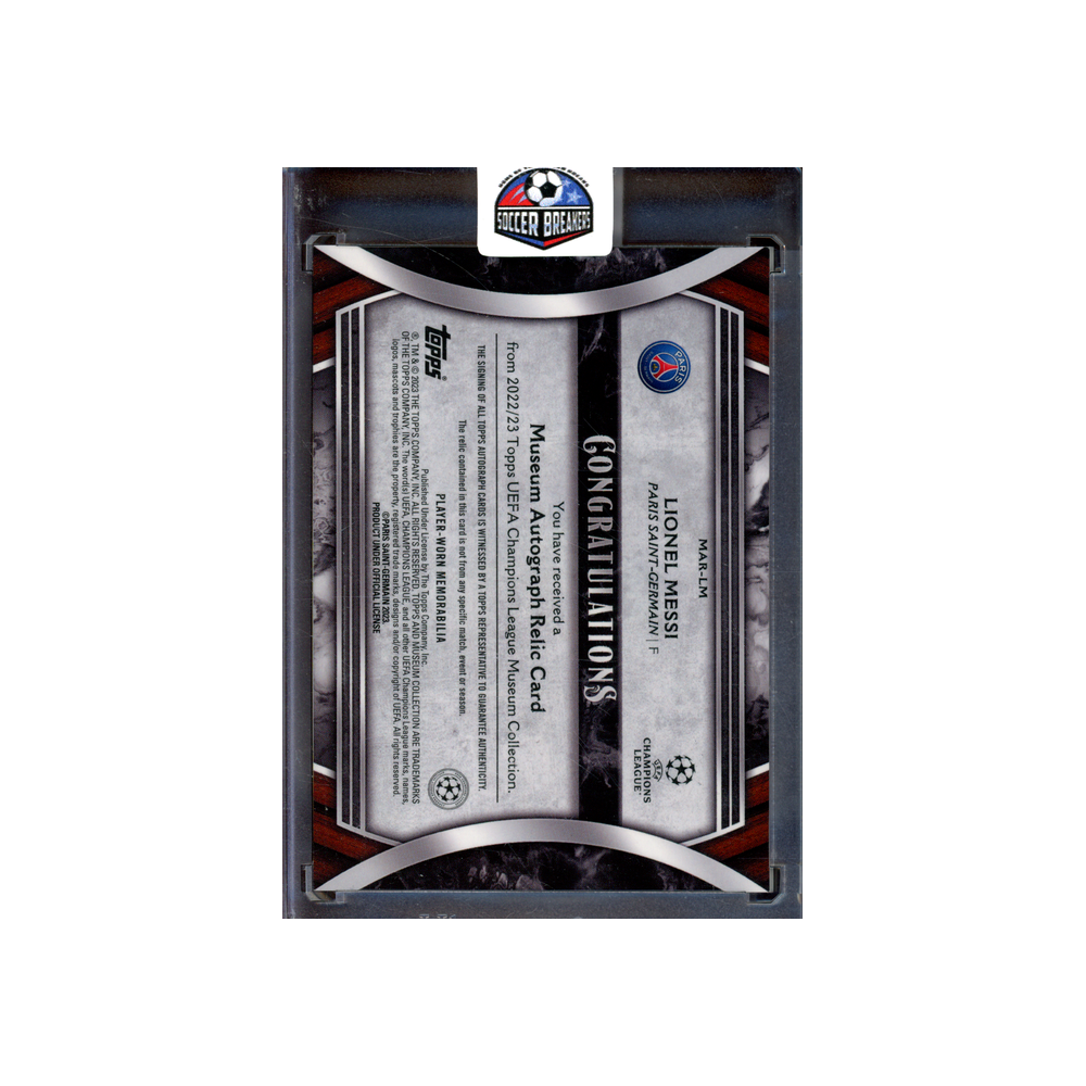 Lionel Messi 2023 Topps Museum Patch Auto Ruby /25