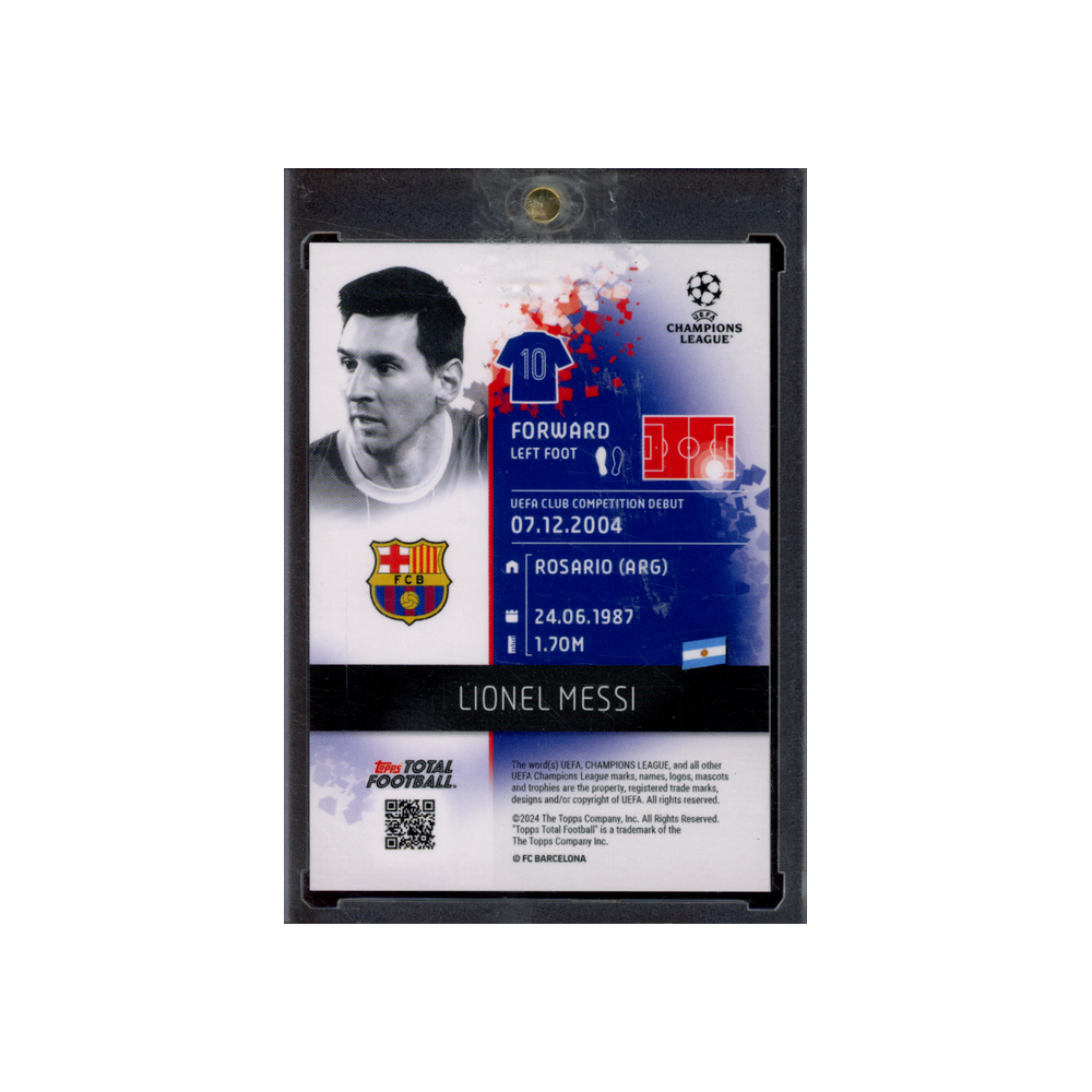 Lionel Messi 2024 Topps Total Football Limited Edition Purple Refractor /25